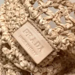 Prada Small Tote Bag Fake in Beige Woven Raffia - Image 4