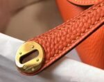 Replica Hermes Lindy Mini handbag in orange color - Image 3