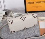 Louis Vuitton Bicolor Monogram Empreinte Leather Onthego PM Bag In Cream And Bois De Rose Pink - Image 4