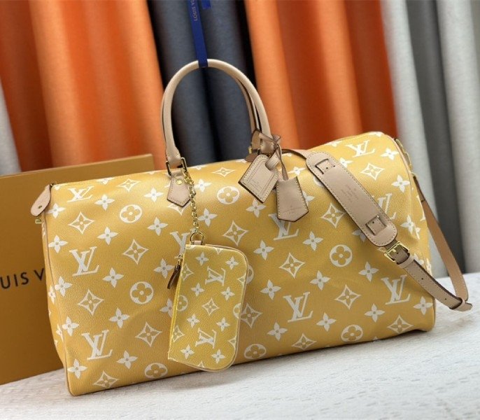 0021BC46-0EE8-F97B-F2B6-A89F84A32A7C.jpg Louis Vuitton Speedy P9 Bandouliere 50 Bag In Yellow - Image 1