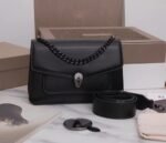 Fake Bvlgari Serpenti Forever Medium Crossbody Bag with Chain Noir - Image 5