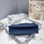 Dior Mini Book Tote Bag Fake in Denim Blue Oblique - Image 6