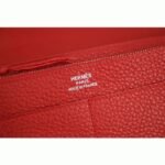 Red AAA replica Hermes Dogon combine wallet - Image 4