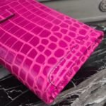 Rose Red Crocodile Leather Replica Hermes Jige Elan 29 Elegant Clutch - Image 3