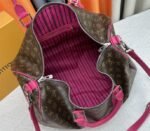 Louis Vuitton Monogram Macassar Canvas Keepall Bandouliere 50 In Pondichery Pink - Image 6