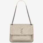 Replica Saint Laurent Niki Medium Chain Bag White