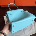 Blue Atoll Clemence Replica Hermes Kelly 25cm Retourne Handbag - Image 2