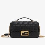 Top Quality Fake Fendi Baguette Chain Midi Bag In Black