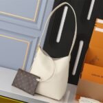 Louis Vuitton Low Key MM Hobo In Quartz White