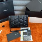 Replica Saint Laurent Puffer Small Chain All Black Bag Quilted Lambskin - Image 6