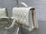 Dior Miss Dior Top Handle Bag Replica in White Cannage Lambskin - Image 10