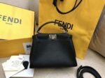Top Quality Replica Fendi Peekaboo Mini Selleria Bag In Black Romano Leather - Image 9