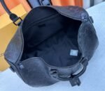 Louis Vuitton Monogram Shadow Leather Keepall Bandouliere 50 In Black - Image 5