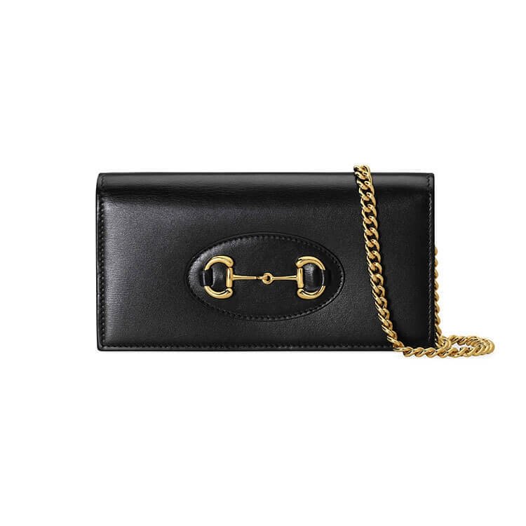 01CD38B1-85EB-C790-302A-6111B2674316.jpg Gucci Horsebit 1955 Wallet With Chain - Image 1