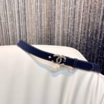 CHANEL Pre-Owned 1990s CC Turn-lock denim belt - Image 2