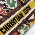 Dior Lady D-Lite Medium Bag Faux in Yellow Dior Paisley Embroidery - Image 7