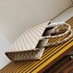 Prada Symbole Small Bag Fake in Beige/White Jacquard Fabric - Image 7