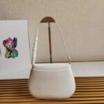 White Prada Cleo Flap Bag Replica - Image 2