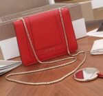 Red Leather Bvlgari Serpenti Forever Imitation Small Crossbody Bag - Image 7