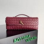 Replica Bottega Veneta Andiamo Clutch with Handle Barolo Intrecciato Lambskin - Image 8