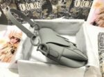 Dior Saddle Bag Faux in Grey Ultramatte Calfskin - Image 10