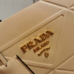 Prada Symbole Small Bag Imitation with Topstitching in Beige - Image 8