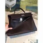 Cafe Clemence Replica Hermes Kelly 35cm Handbag Elegant Brown - Image 2