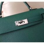 Malachite Chevre Replica Luxury Hermes Kelly 20cm Bag - Image 3