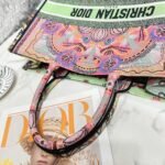 Dior Large Book Tote Bag Fake in Multicolor Lights Embroidery - Image 4
