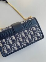 Dior 30 Montaigne East-West Bag with Chain Knockoff in Blue Oblique Jacquard - Image 7