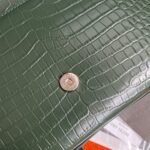 Replica Saint Laurent Kate Medium Tassel Bag Green Crocodile-embossed Leather - Image 2