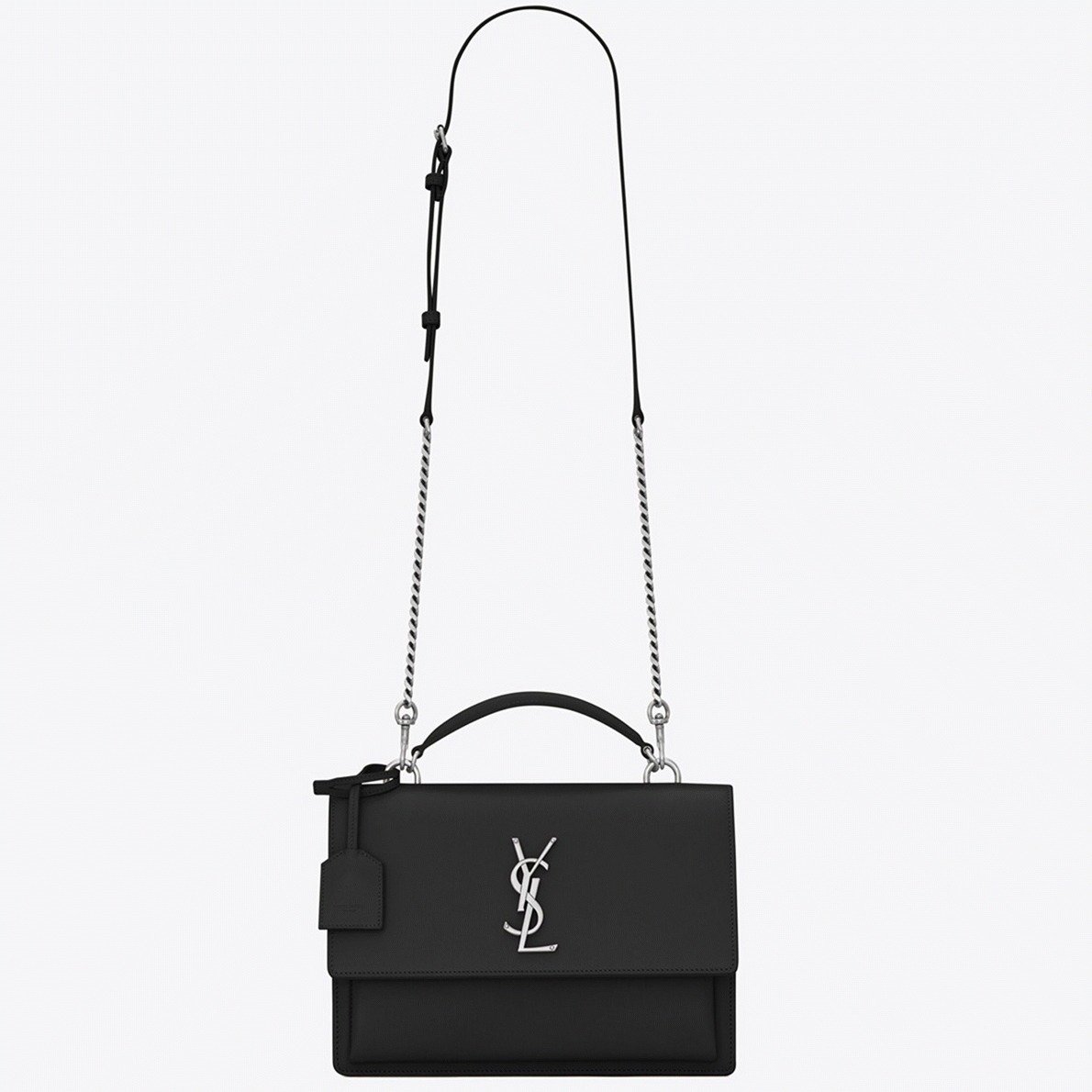 04BD4292-557B-8315-8A5C-7884FBAD1B55.jpg Knockoff Saint Laurent Sunset Medium Top Handle Bag Noir Calfskin - Image 1
