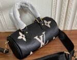 Louis Vuitton Monogram Empreinte Papillon BB Bag In Black And Beige - Image 2