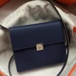 Sapphire replica Hermes Clic wallet with strap