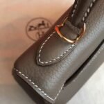 Etoupe Clemence Fake Hermes Kelly 25cm Stylish Handbag - Image 2