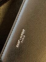CASSANDRA MEDIUM TOP HANDLE BAG IN GRAIN DE POUDRE EMBOSSED LEATHER - Image 4