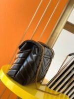 Replica Designer Saint Laurent LouLou Small Chain Bag Black - Image 3