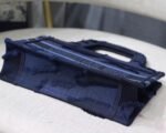 Dior Mini Book Tote Bag Replica in Blue Camouflage - Image 5