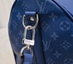 Louis Vuitton Taiga Leather Keepall Bandouliere 50 Travel Bag In Navy Blue - Image 8
