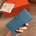 Blue Jean Clemence Knockoff Hermes Bearn Wallet - Image 2