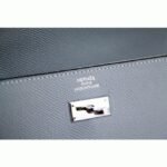 Blue lin knockoff Hermes Kelly Longue wallet - Image 2