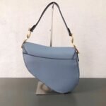 Dior Saddle Bag Knockoff in Sky Blue Grained Calfskin - Image 8