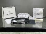 Chanel Red Patent Leather CC Logo Belt