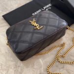 BECKY DOUBLE-ZIP POUCH IN QUILTED MATTE LEATHER - Image 2