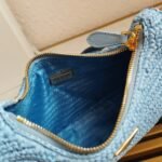 Prada Re-Edition Shoulder Bag Fake in Blue - Image 2