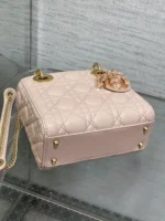 Dior Lady Dior Mini Bag Fake in Pink - Image 9