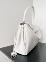 Knockoff Balenciaga Rodeo Large Bag White Crocodile Embossed Calfskin - Image 10