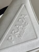 Prada Triangle Shoulder Bag Fake in White - Image 9
