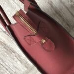 Celine Micro Luggage Tote Bag Knockoff in Dark Red - Image 3