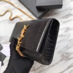 Yves Saint Laurent ‘Medium Monogram Sunset’ Croc Embossed Leather - Image 4